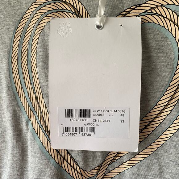 Love Moschino NWT Heart Jump Rope Print Designer Tee Size 12‎ large new shirt - Picture 4 of 9